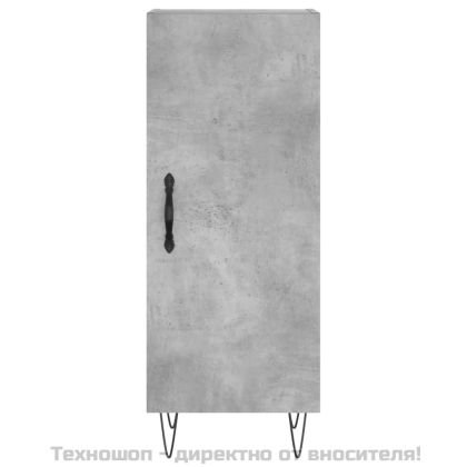 Сайдборд, бетонно сив, 34,5x34x90 см, инженерно дърво