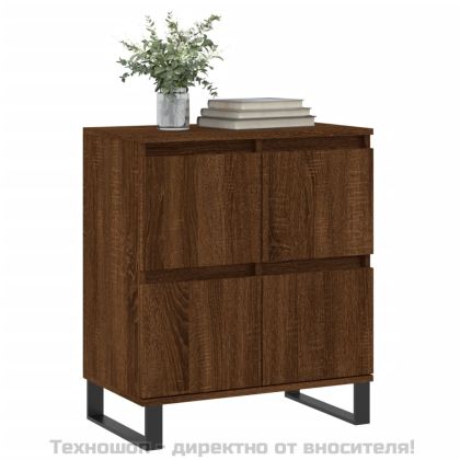 Сайдборд, Кафяв дъб, 60x35x70 см, инженерно дърво