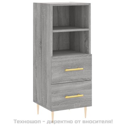 Сайдборд, сив сонома, 34,5x34x90 см, инженерно дърво