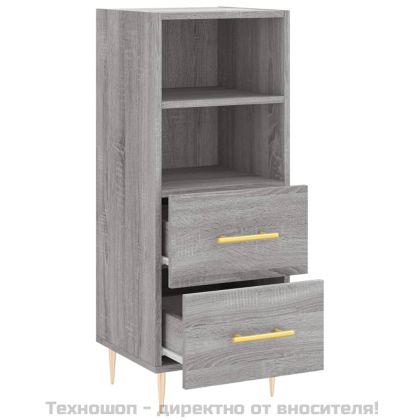 Сайдборд, сив сонома, 34,5x34x90 см, инженерно дърво