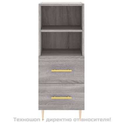 Сайдборд, сив сонома, 34,5x34x90 см, инженерно дърво