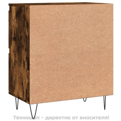 Сайдборд, опушен дъб, 60x35x70 см, инженерно дърво