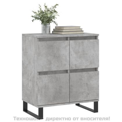 Сайдборд, бетонно сив, 60x35x70 см, инженерно дърво