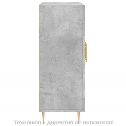 Сайдборд, бетонно сив, 69,5x34x90 см, инженерно дърво