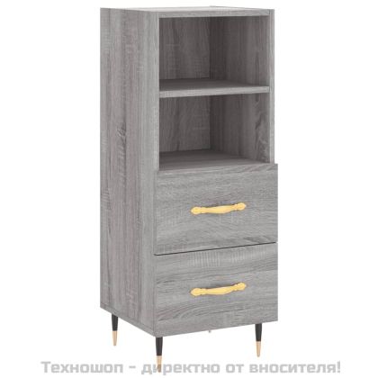 Сайдборд, сив сонома, 34,5x34x90 см, инженерно дърво