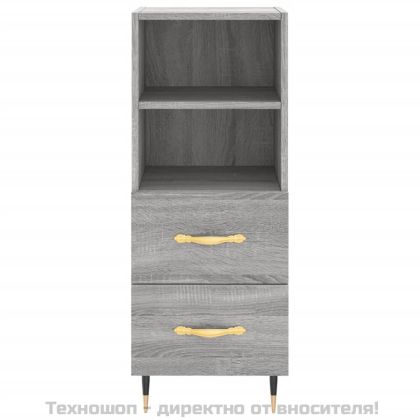 Сайдборд, сив сонома, 34,5x34x90 см, инженерно дърво