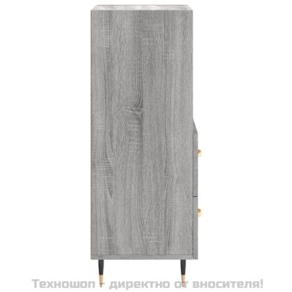 Сайдборд, сив сонома, 34,5x34x90 см, инженерно дърво