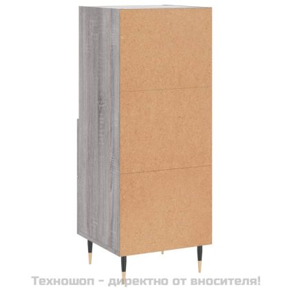 Сайдборд, сив сонома, 34,5x34x90 см, инженерно дърво