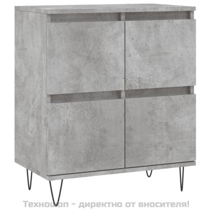 Сайдборд, бетонно сив, 60x35x70 см, инженерно дърво
