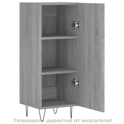 Сайдборд, сив сонома, 34,5x34x90 см, инженерно дърво