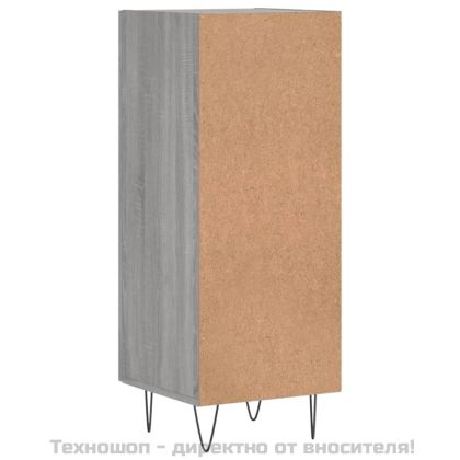 Сайдборд, сив сонома, 34,5x34x90 см, инженерно дърво