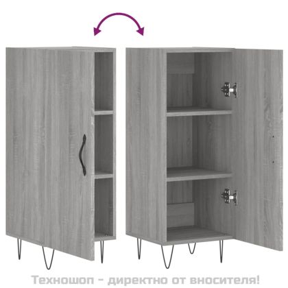 Сайдборд, сив сонома, 34,5x34x90 см, инженерно дърво