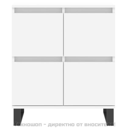 Сайдборд, бял, 60x35x70 см, инженерно дърво