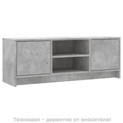 ТВ шкаф, бетонно сив, 102x30x37,5 см, инженерно дърво