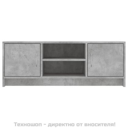 ТВ шкаф, бетонно сив, 102x30x37,5 см, инженерно дърво
