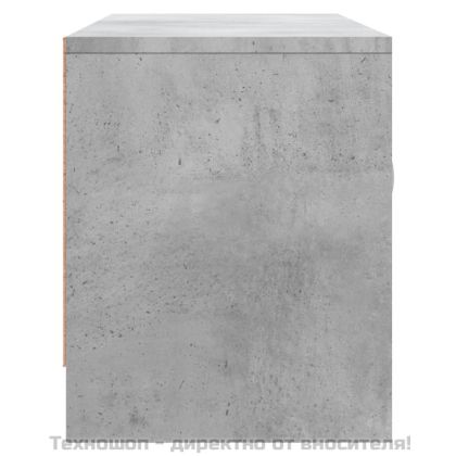ТВ шкаф, бетонно сив, 102x30x37,5 см, инженерно дърво