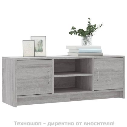ТВ шкаф, сив сонома, 102x30x37,5 см, инженерно дърво