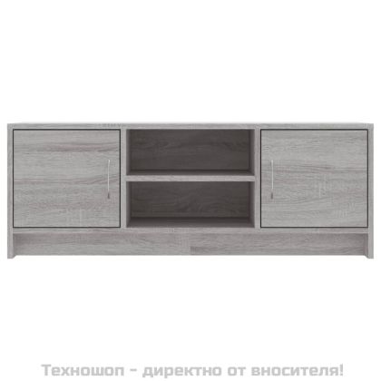 ТВ шкаф, сив сонома, 102x30x37,5 см, инженерно дърво
