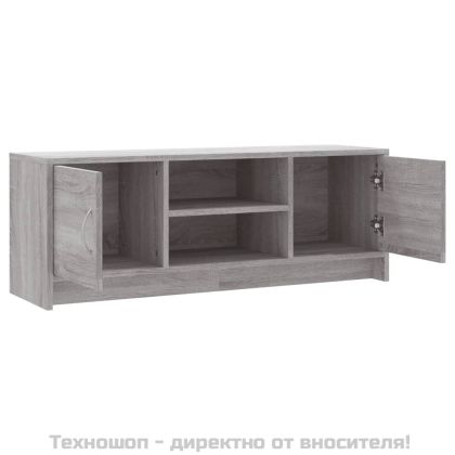 ТВ шкаф, сив сонома, 102x30x37,5 см, инженерно дърво