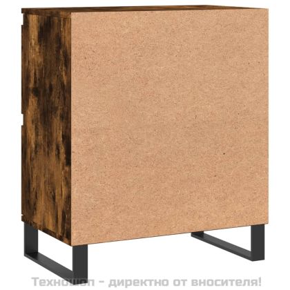 Сайдборд, опушен дъб, 60x35x70 см, инженерно дърво