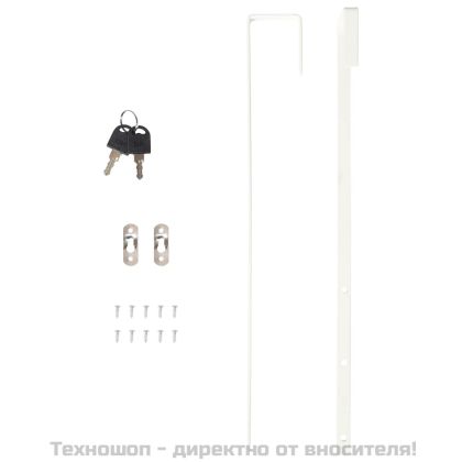 Огледален шкаф за бижута, стенен монтаж, бял, 37,5x10x90 см