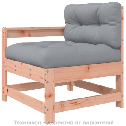 Градински комплект с възглавници, 5 части, дугласко дърво масив