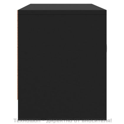 ТВ шкаф, черен, 102x30x37,5 см, инженерно дърво