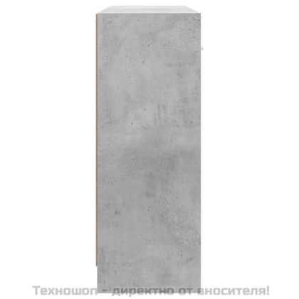 Сайдборд, бетонно сив, 91x28x75 см, инженерно дърво
