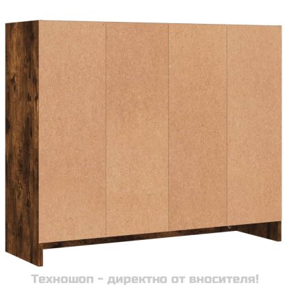 Бюфет опушен дъб 91x28x75 см инженерно дърво