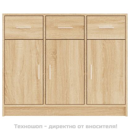 Сайдборд, дъб сонома, 91x28x75 см, инженерно дърво