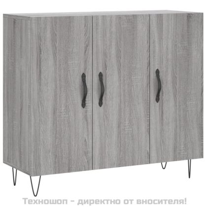 Сайдборд, Сив сонома, 90x34x80 см, инженерно дърво