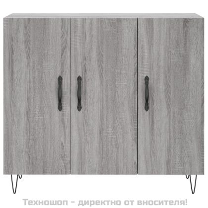 Сайдборд, Сив сонома, 90x34x80 см, инженерно дърво