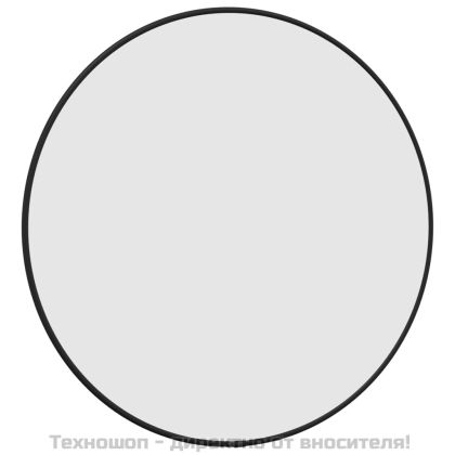 Стенно огледало черно Ø 50 см кръгло