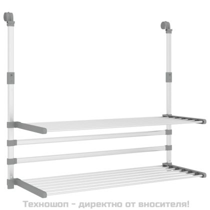 Сушилник за балкон, 89x25x(60-95) см, алуминий