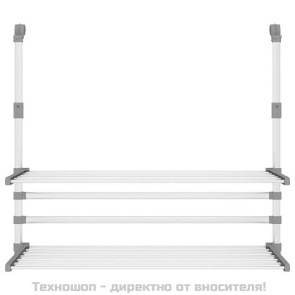 Сушилник за балкон, 89x25x(60-95) см, алуминий