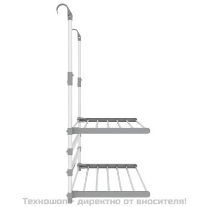 Сушилник за балкон, 89x25x(60-95) см, алуминий