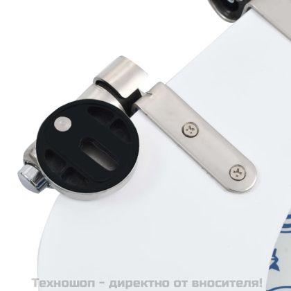 Тоалетни седалки с плавно затваряне, 2 бр, МДФ, дизайн порцелан