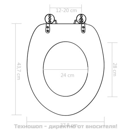 Тоалетна седалка с плавно затваряне, МДФ капак, Ню Йорк