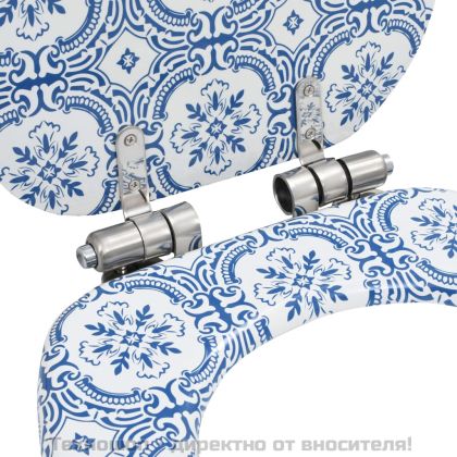 Тоалетна седалка с плавно затваряне, МДФ капак, дизайн порцелан