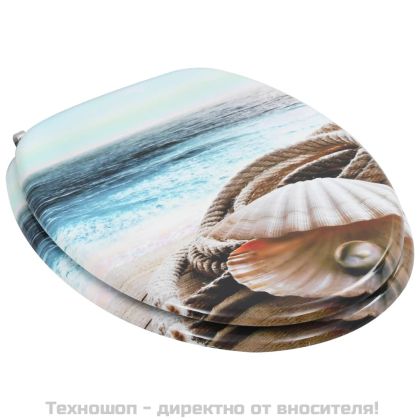 WC тоалетна седалка с капак МДФ морски дизайн