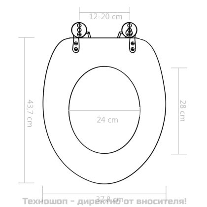 WC тоалетна седалка с капак МДФ морски дизайн