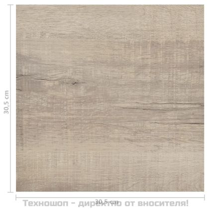 Самозалепващи подови дъски 20 бр PVC 1,86 м² таупе