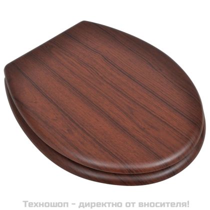WC тоалетна седалка МДФ капак изчистен дизайн кафява