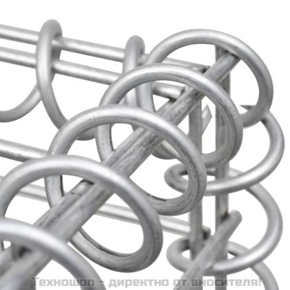 Габион повдигната леха, поцинкована стомана, 90x50x50 cм