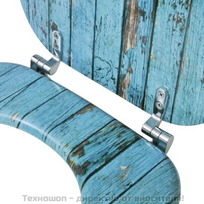 Тоалетни седалки с капаци, 2 бр, МДФ, старо дърво