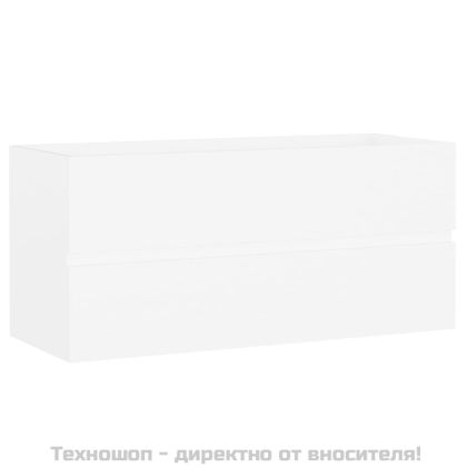 Долен шкаф за мивка, бял, 100x38,5x45 см, инженерно дърво