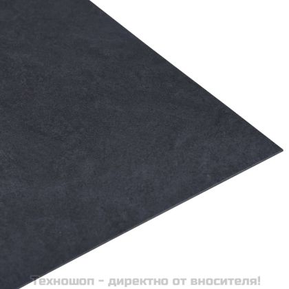 Самозалепващи подови дъски 20 бр PVC 1,86 м² черен мрамор