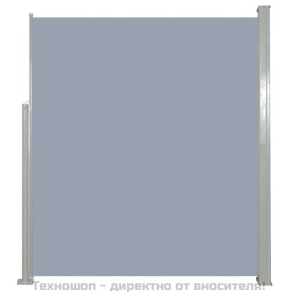 Прибираща се странична тента, 160х500 см, сива