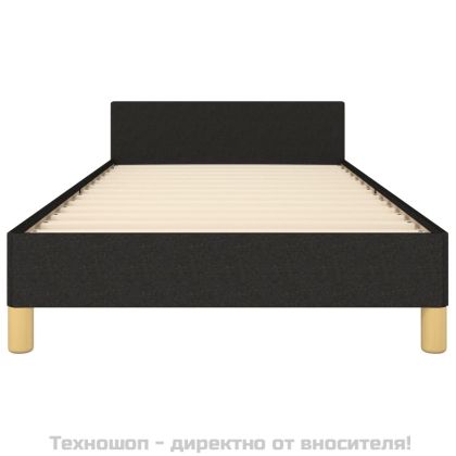 Рамка за легло без матрак, Черно, 80x200 см, плат