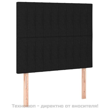 Рамка за легло без матрак, Черно, 80x200 см, плат